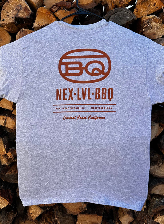 Men's sport grey NEX LVL BBQ tshirt