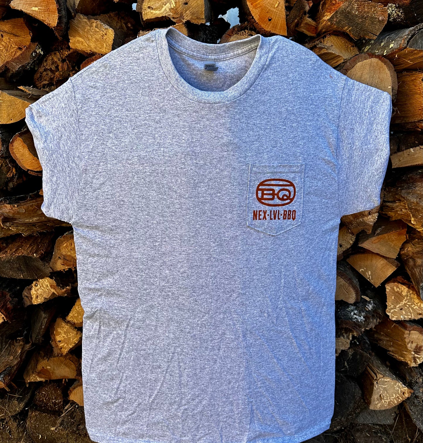 Men's sport grey NEX LVL BBQ tshirt